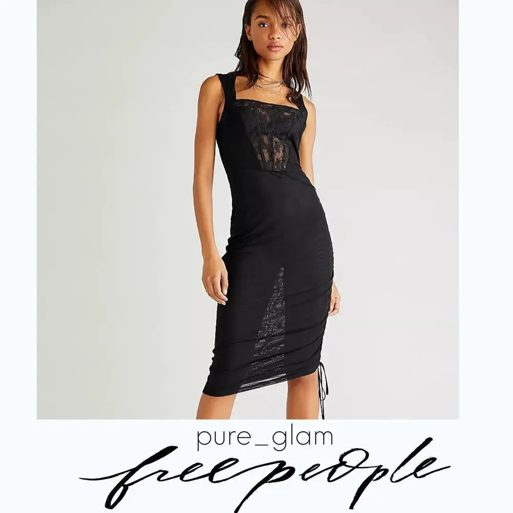 Free People mesh dress convertible midi or mini